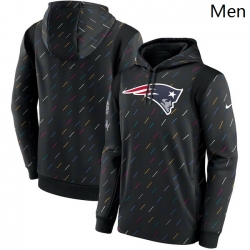 Men New England Patriots Nike Charcoal 2021 NFL Crucial Catch Therma Pullover Hoodie