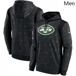 Men New York Jets Nike Charcoal 2021 NFL Crucial Catch Therma Pullover Hoodie