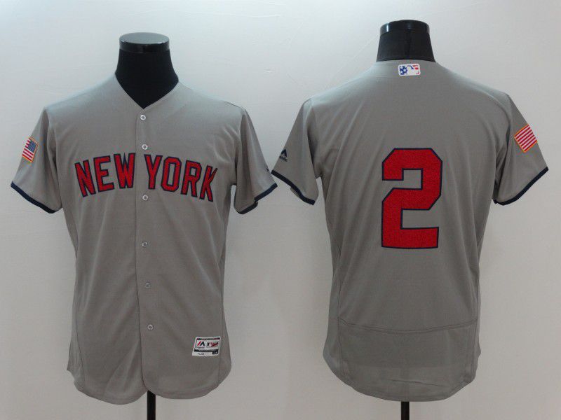 Men New York Yankees 2 No name Grey Elite Independent Edition 2021 MLB Jerseys