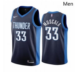 Men Oklahoma City Thunder 33 Mike Muscala Navy NBA Swingman 2020 21 Earned Edition Jersey