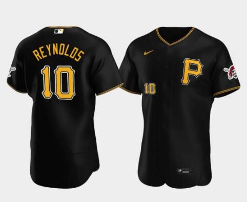 Men Pittsburgh Pirates #10 Bryan Reynolds Black Alternate Jersey