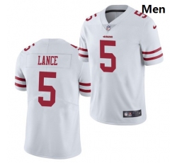 Men San Francisco 49ers #5 Trey Lance Jersey White 2021 Limited Football