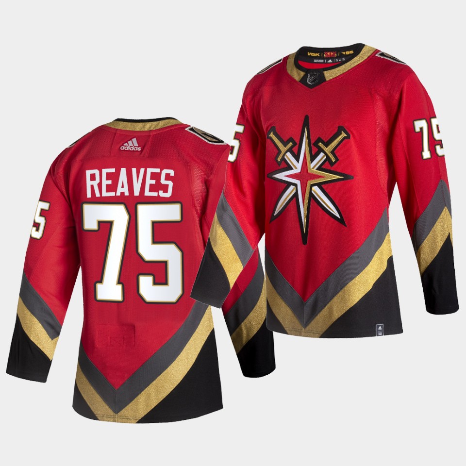 Men Vegas Golden Knights Ryan Reaves Reverse Retro Red Fourth Authentic 2020-21 Jersey