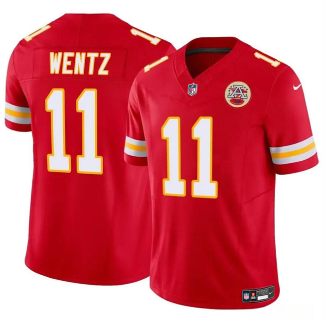 Men’s Kansas City Chiefs #11 Carson Wentz Red 2023 F.U.S.E Vapor Untouchable Limited Football Stitched Jersey