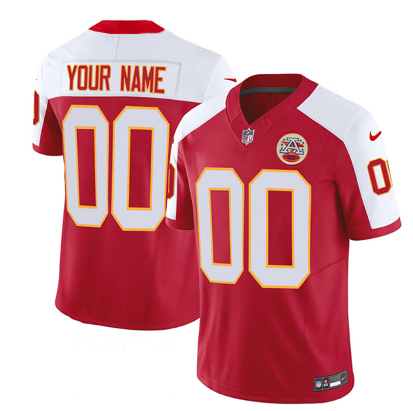 Men’s Kansas City Chiefs Active Player Custom Red White 2023 F.U.S.E. Vapor Untouchable Limited Football Stitched Jersey