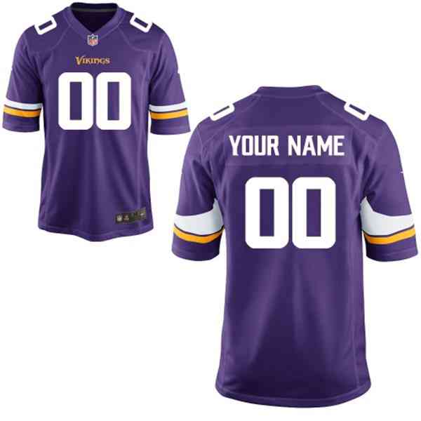 Men's Minnesota Vikings Nike Purple Customized 2014 Elite Jersey