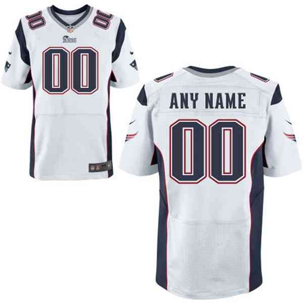 Men's New England Patriots Nike White Customized 2014 Elite Jersey