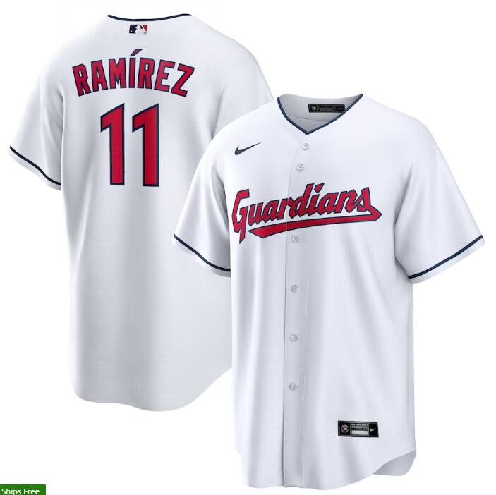 Mens Nike Jose Ramirez White Cleveland Guardians #11 Home Replica Player Jersey