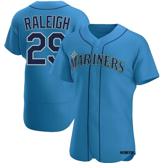 Mens Seattle Mariners #29 Cal Raleigh Authentic Royal Alternate Jerseys