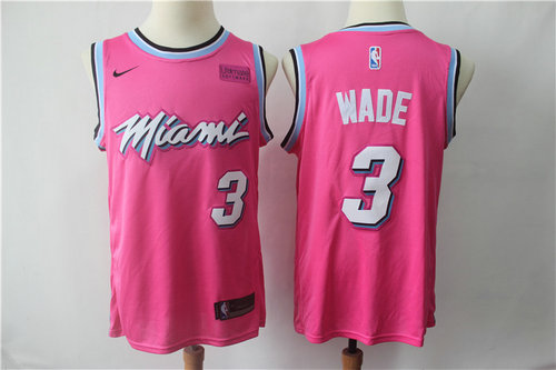 Men's Miami Heat #3 Dwyane Wade Nike 2018 NBA Earned Edition Swingman Jersey