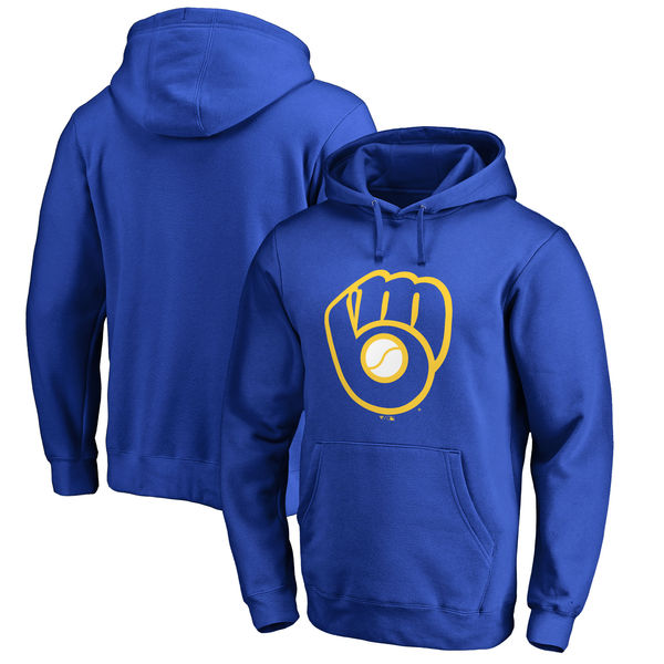 Milwaukee Brewers Big & Tall Primary Team Logo Pullover Hoodie Royal
