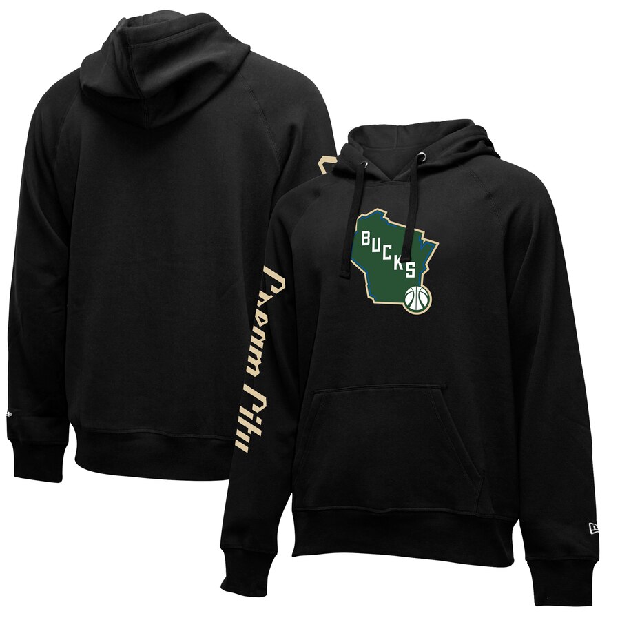 Milwaukee Bucks New Era 2019-20 City Edition Pullover Hoodie Black