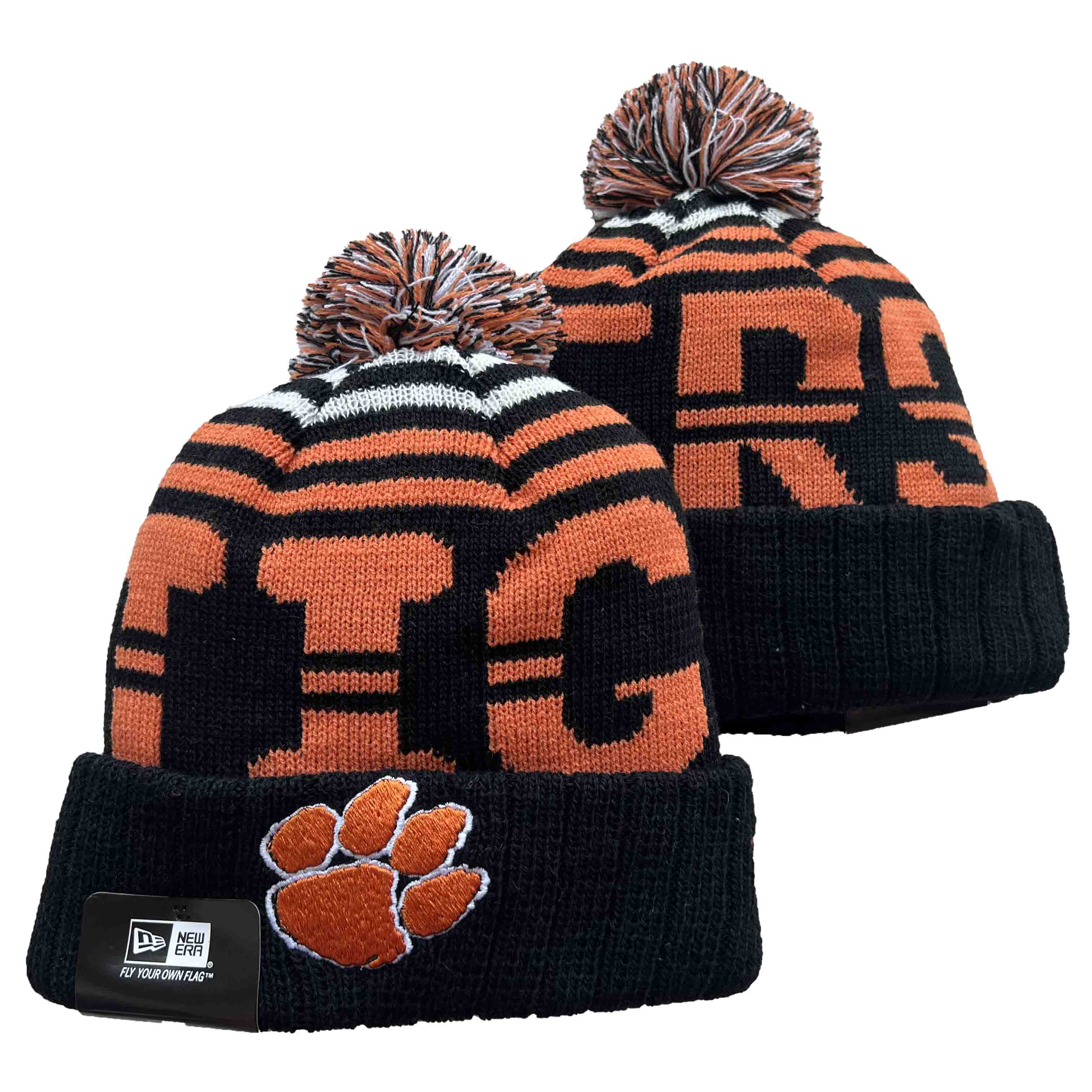 NCAA Clemson Tigers Beanies Knit Hats-YD399