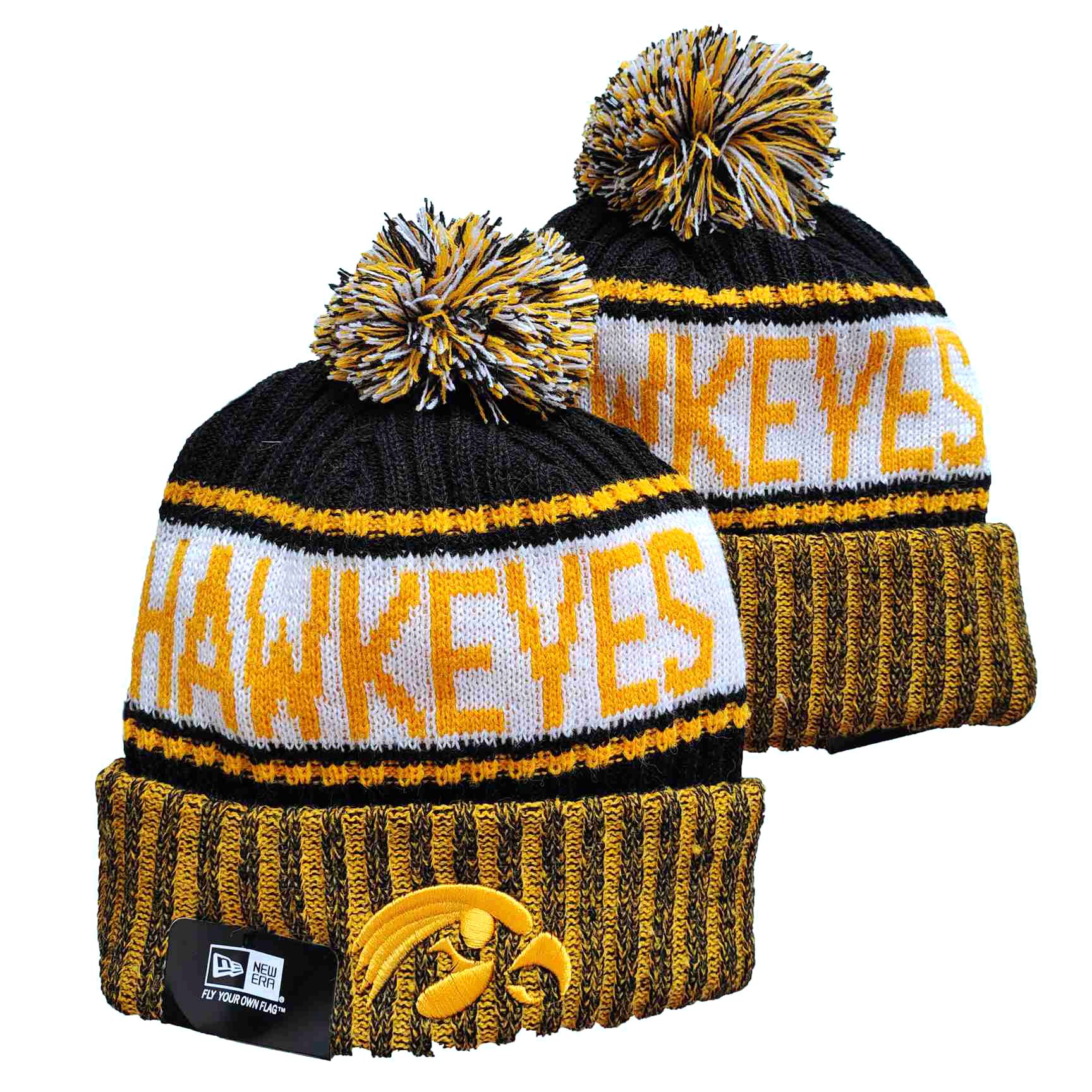 NCAA Iowa Hawkeyes Beanies Knit Hats-YD441