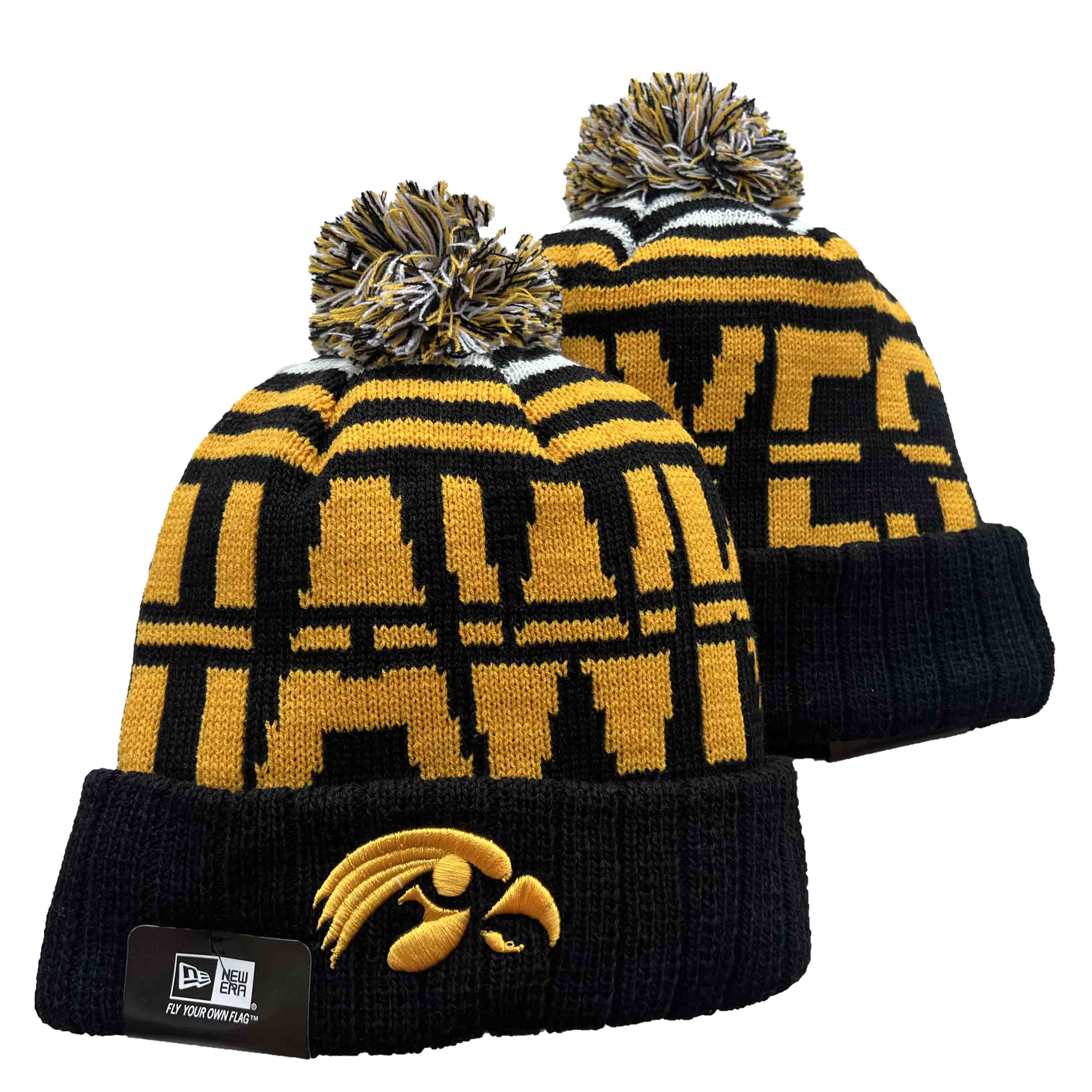 NCAA Iowa Hawkeyes Beanies Knit Hats-YD442