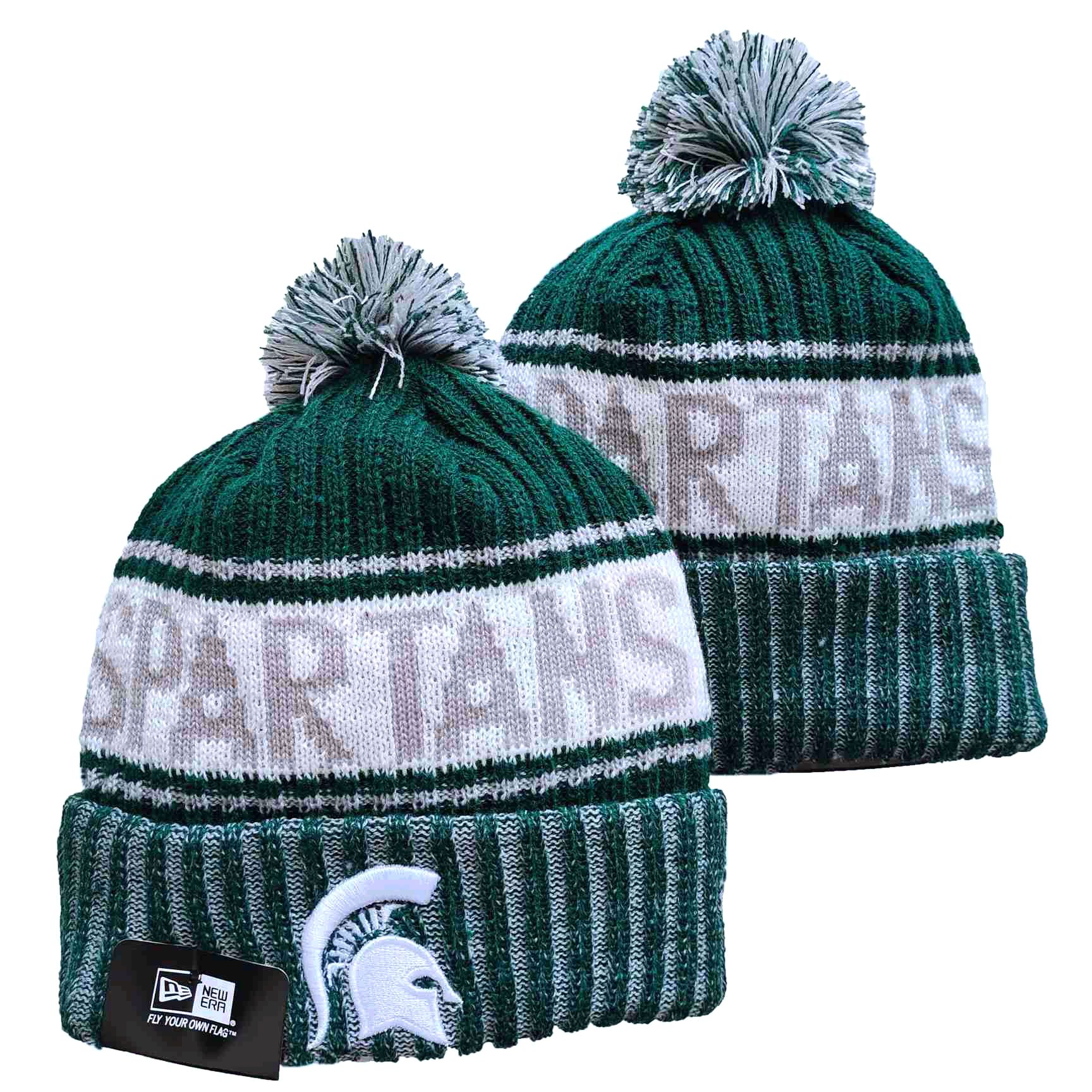 NCAA Michigan State Spartans Beanies Knit Hats-YD427
