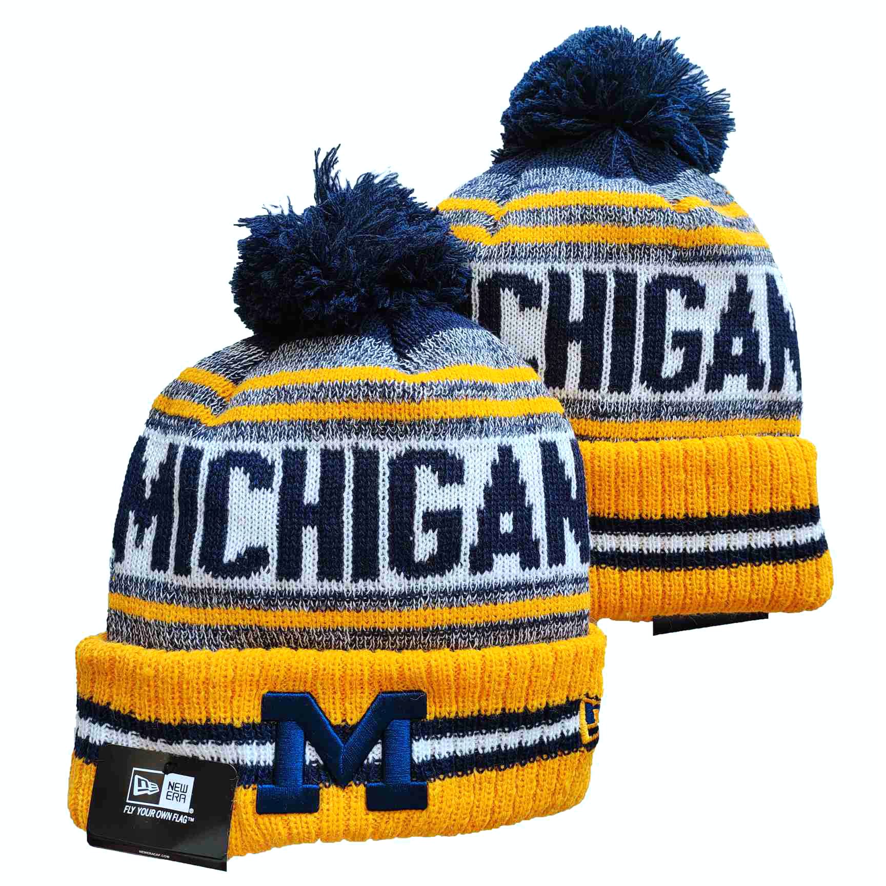 NCAA Michigan Wolverines Beanies Knit Hats-YD423