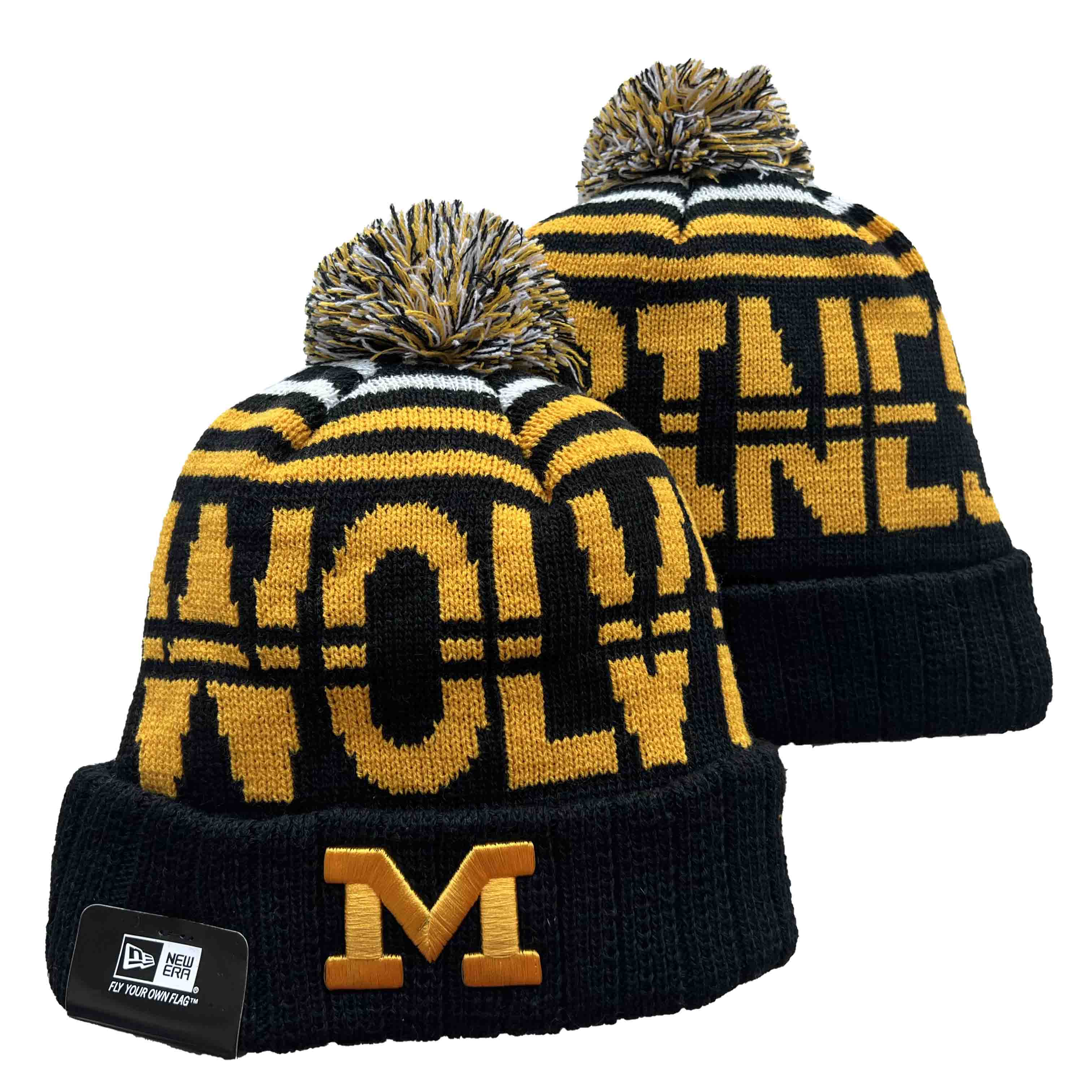 NCAA Michigan Wolverines Beanies Knit Hats-YD425
