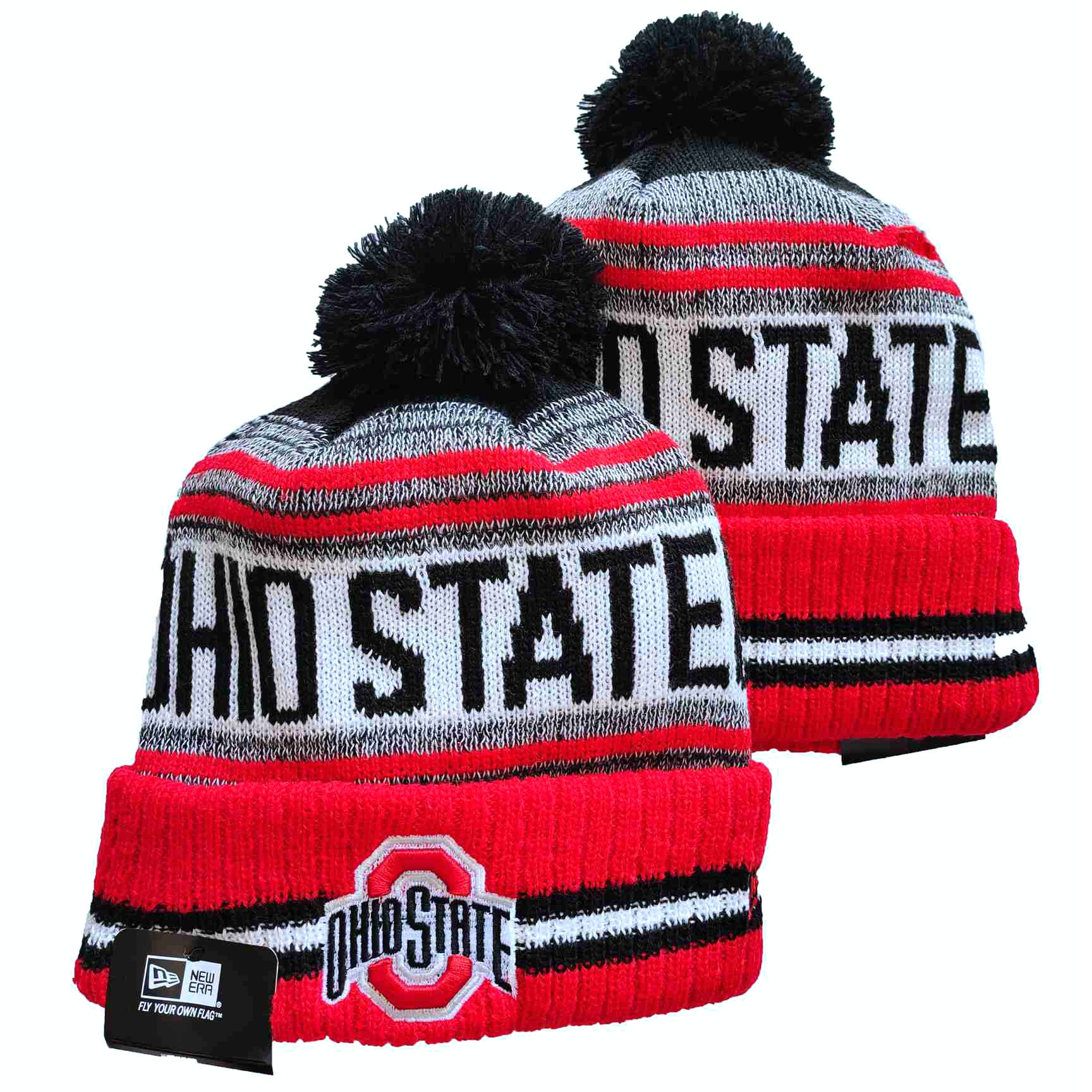 NCAA Ohio State Buckeyes Beanies Knit Hats-YD387