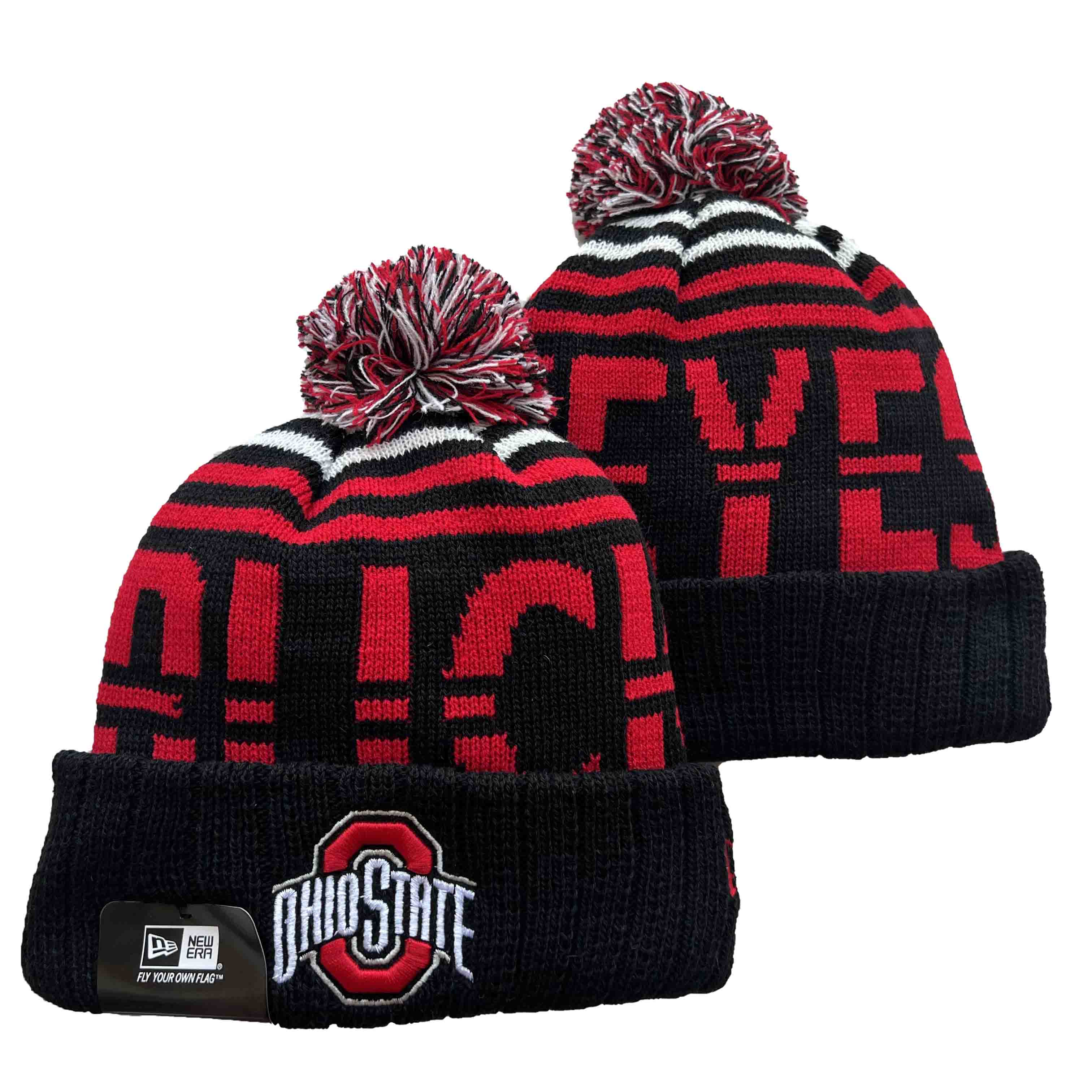 NCAA Ohio State Buckeyes Beanies Knit Hats-YD389