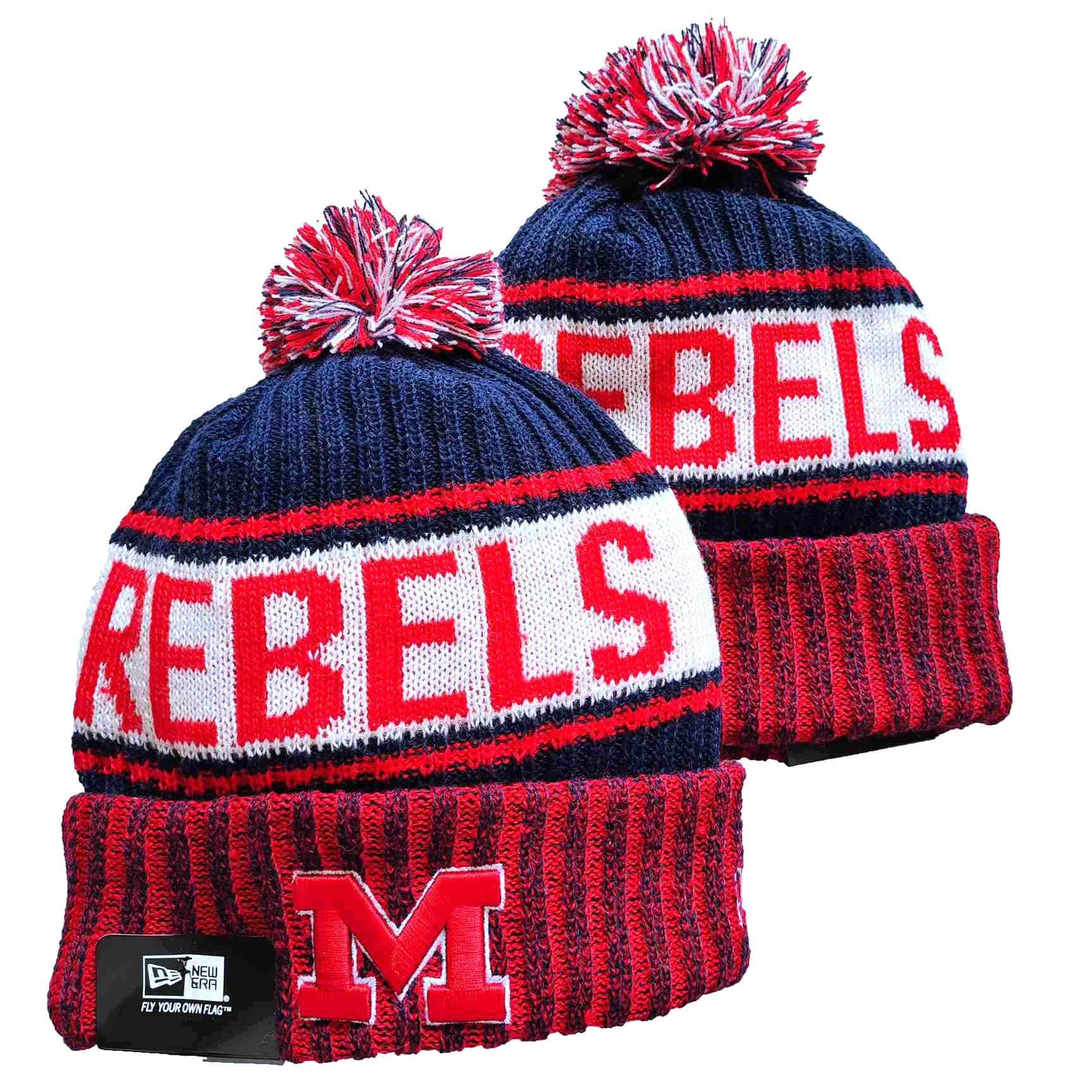 NCAA Ole Miss Rebels Beanies Knit Hats-YD412