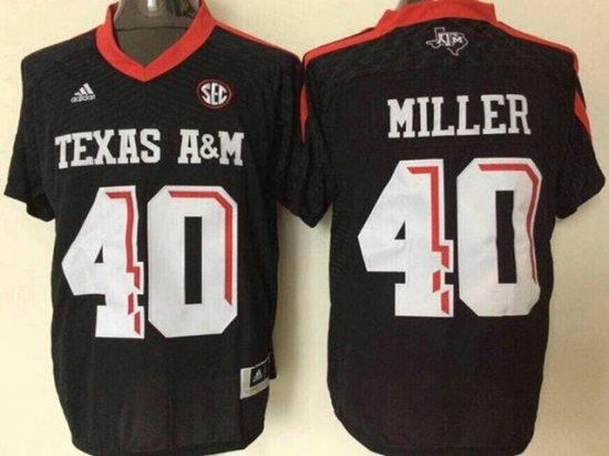 NCAA Texas A&M Aggies #40 Von Miller Black College Football Jersey