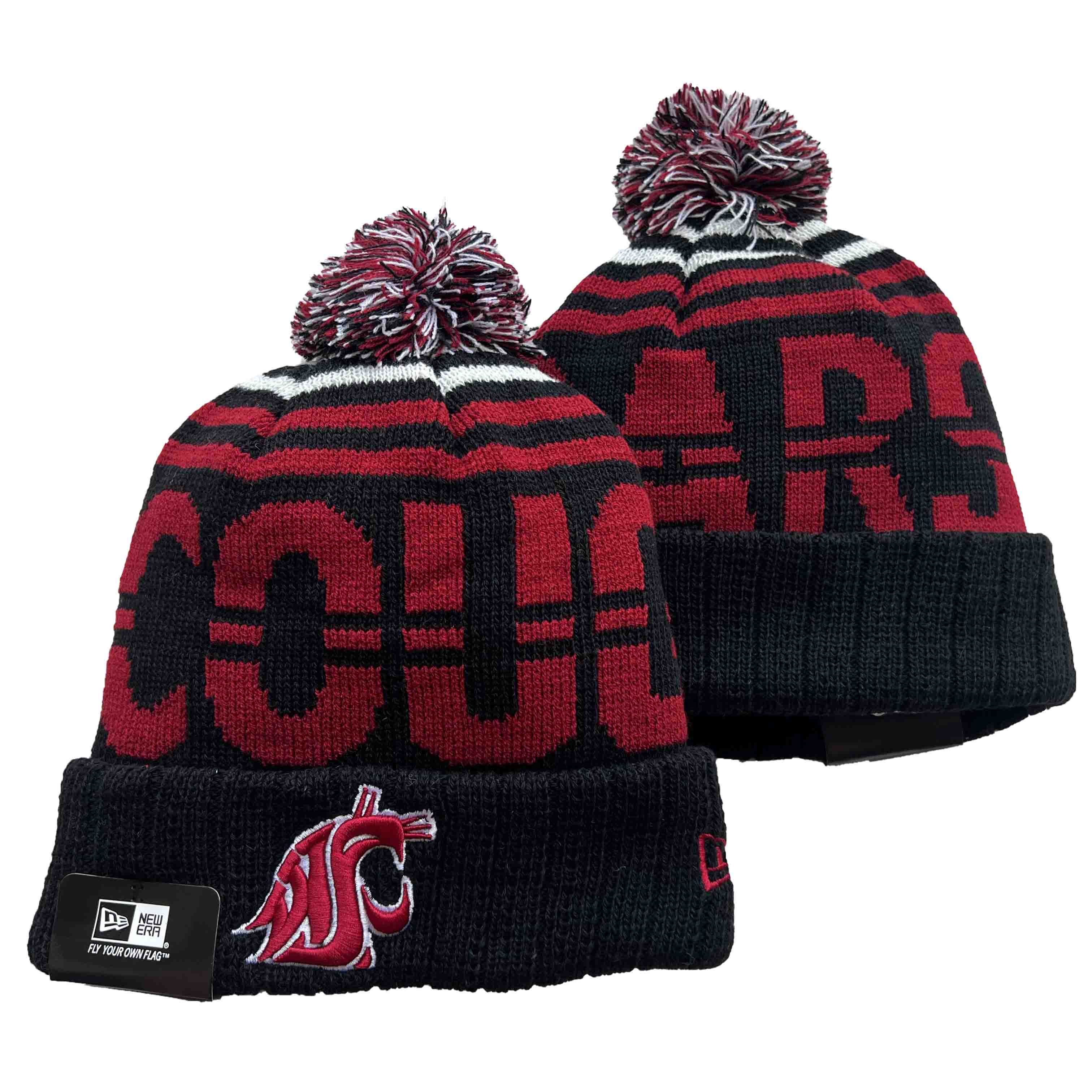NCAA Washington State Cougars Beanies Knit Hats-YD445