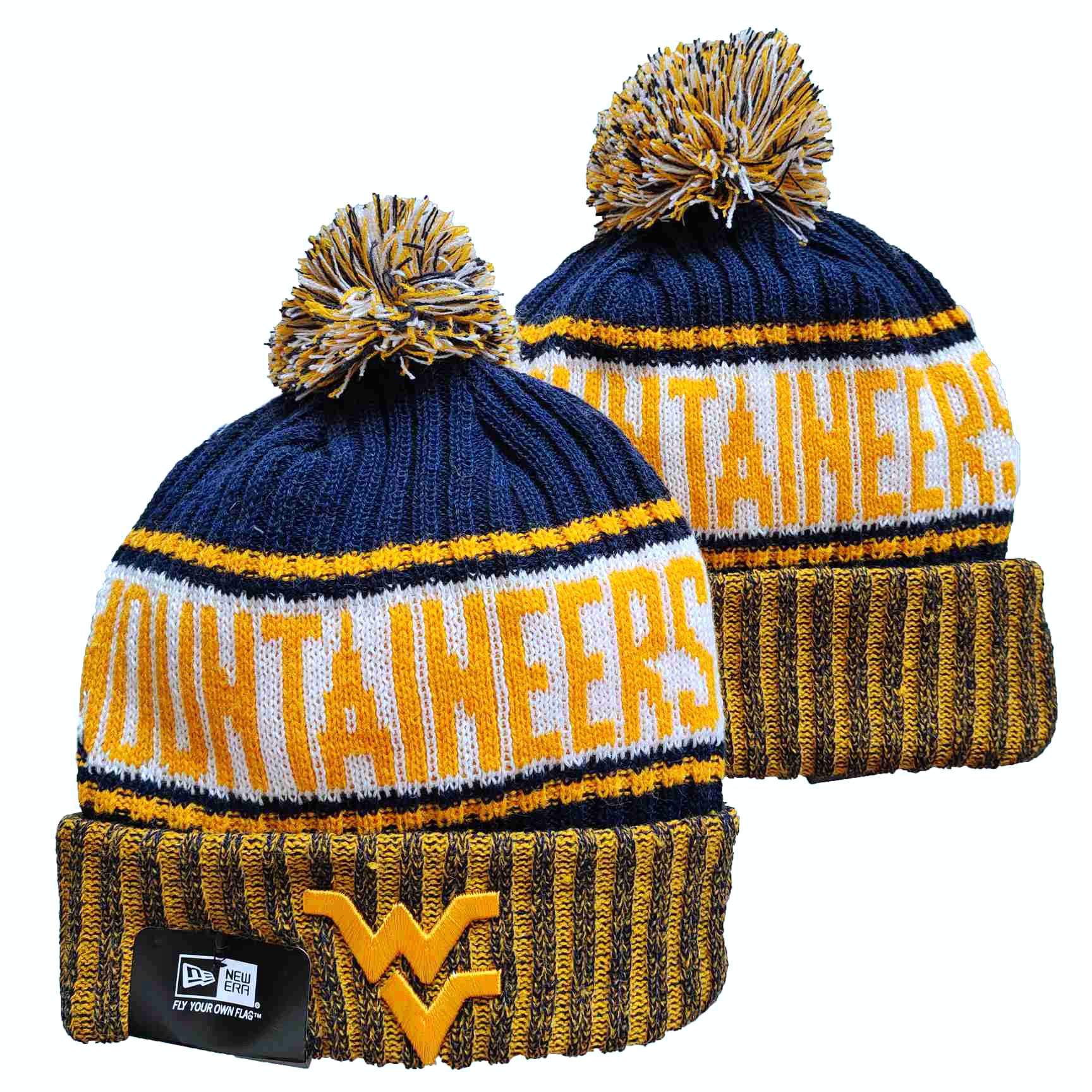 NCAA West Virginia Mountaineers Beanies Knit Hats-YD450