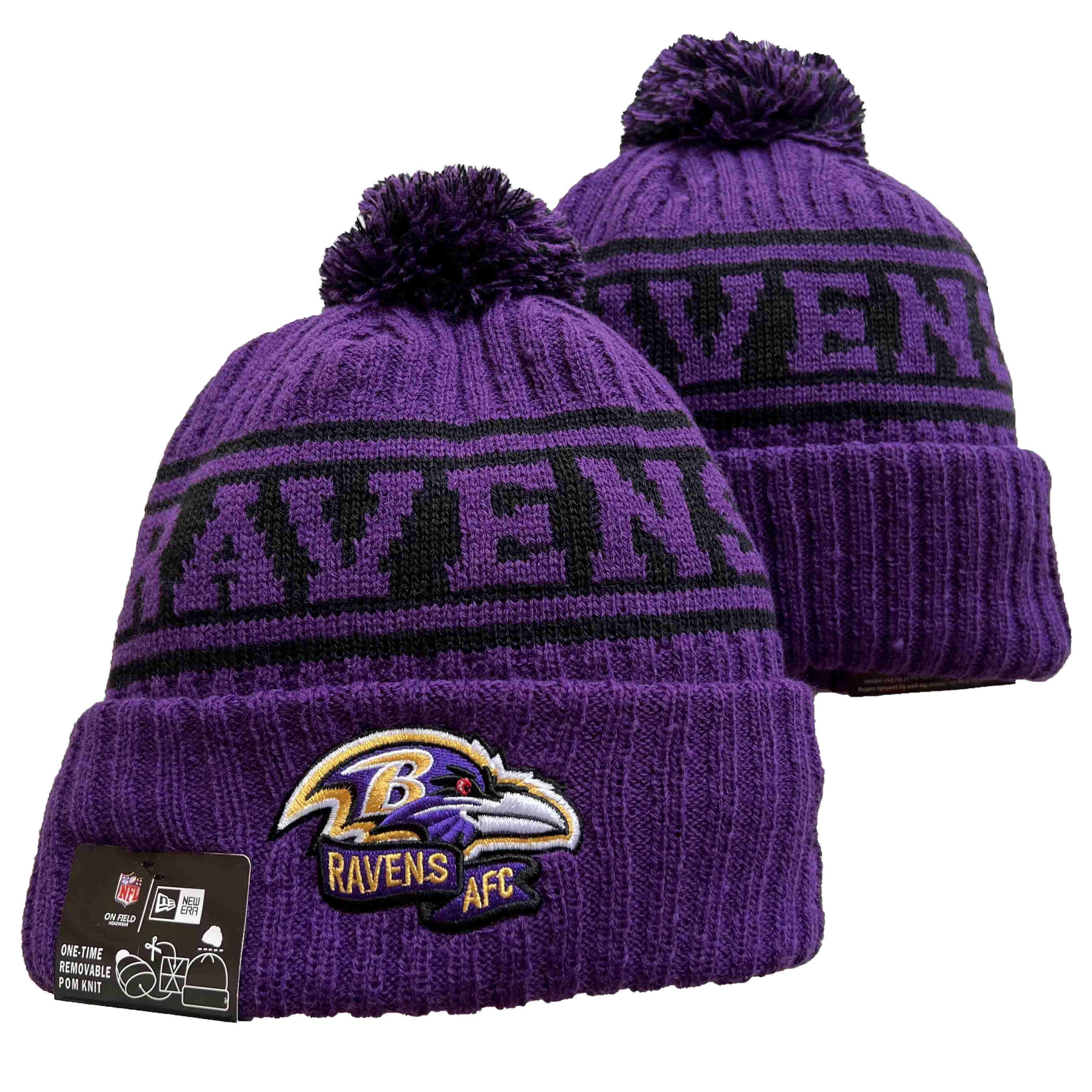 NFL Baltimore Ravens Beanies Knit Hats-YD1190