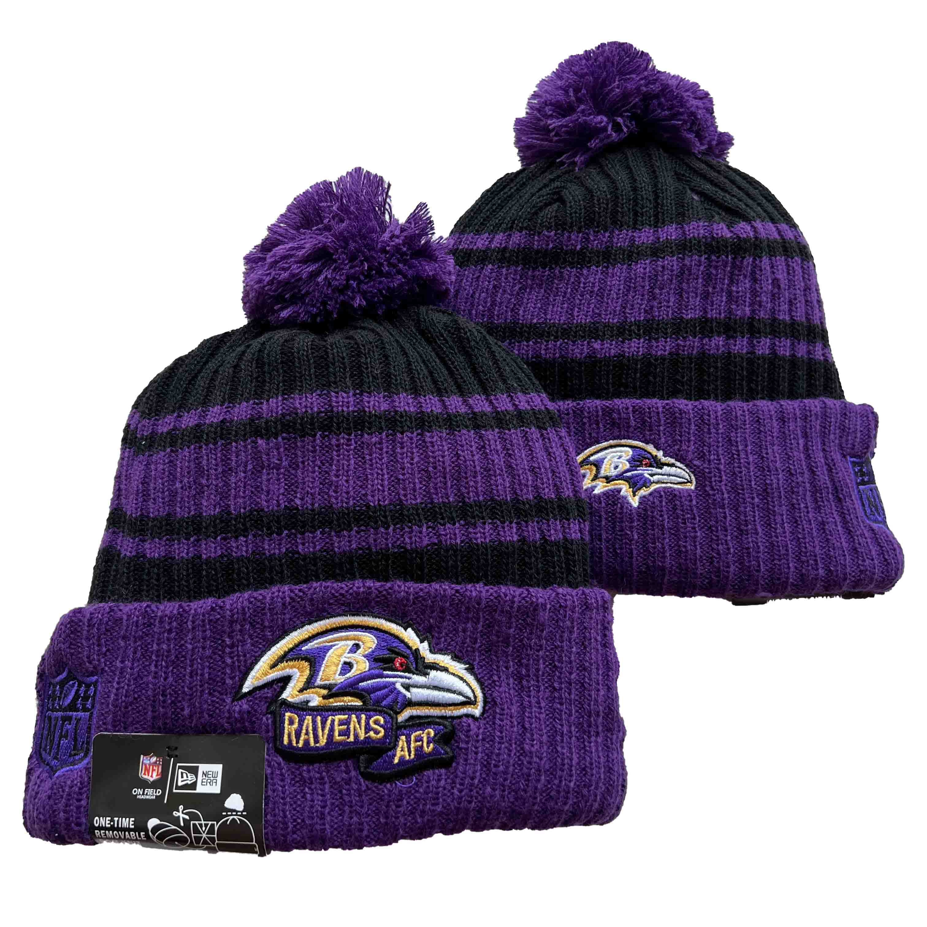 NFL Baltimore Ravens Beanies Knit Hats-YD1193