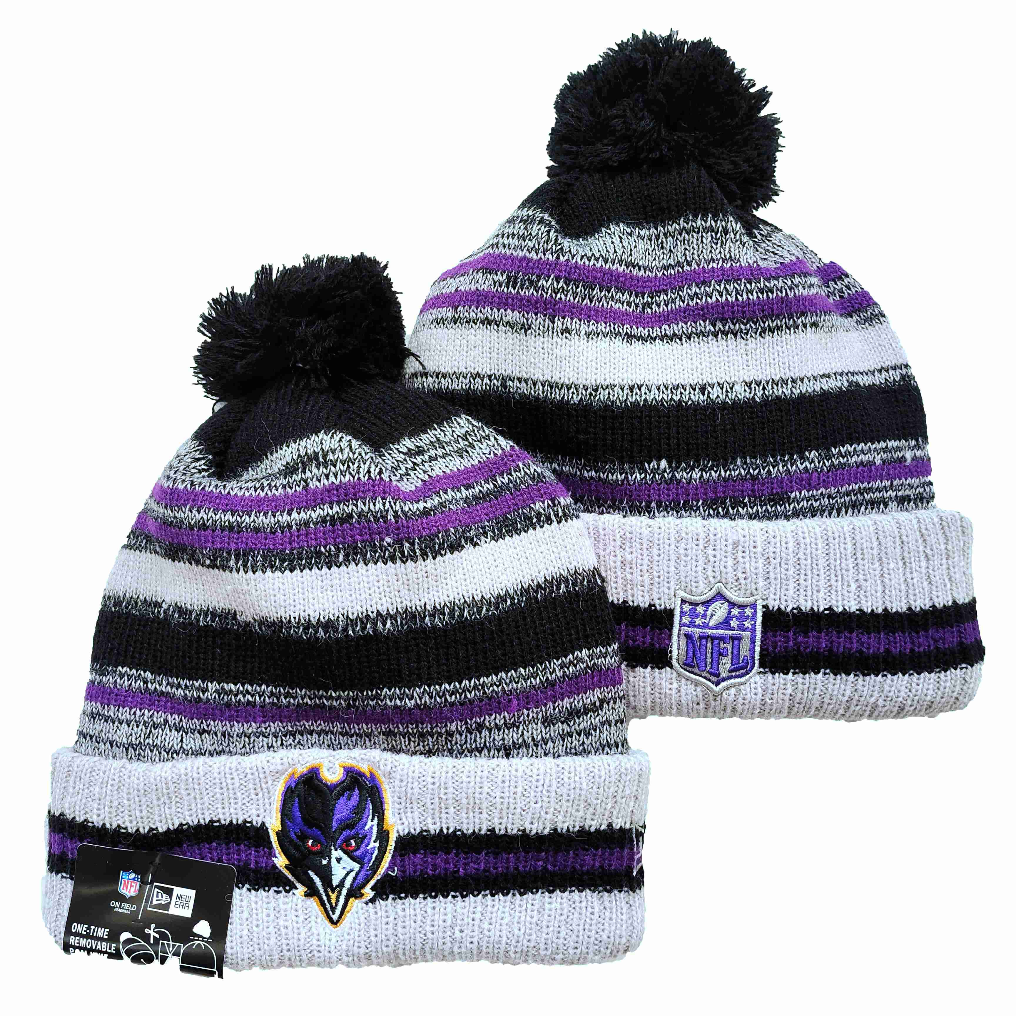 NFL Baltimore Ravens Beanies Knit Hats-YD1195