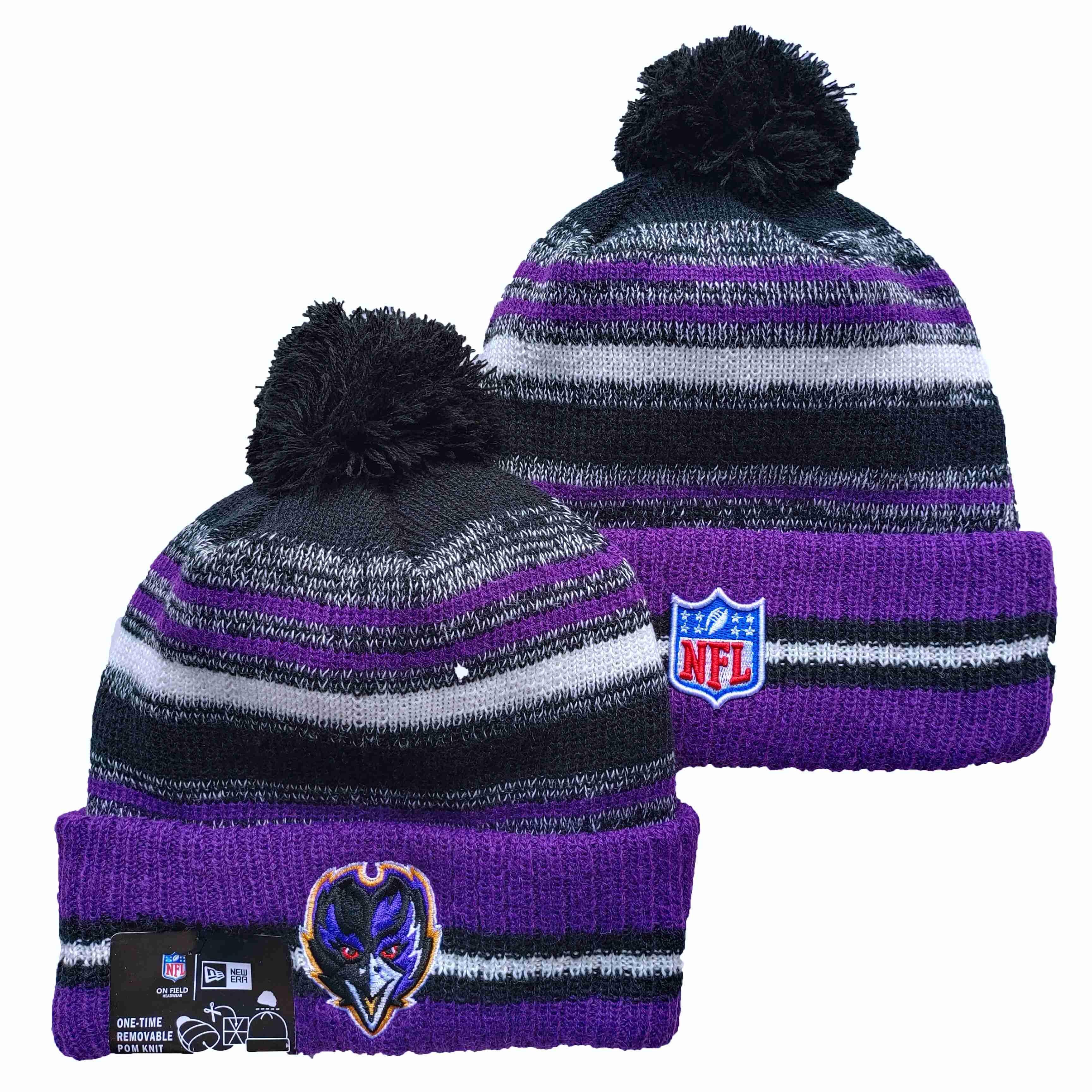 NFL Baltimore Ravens Beanies Knit Hats-YD1196