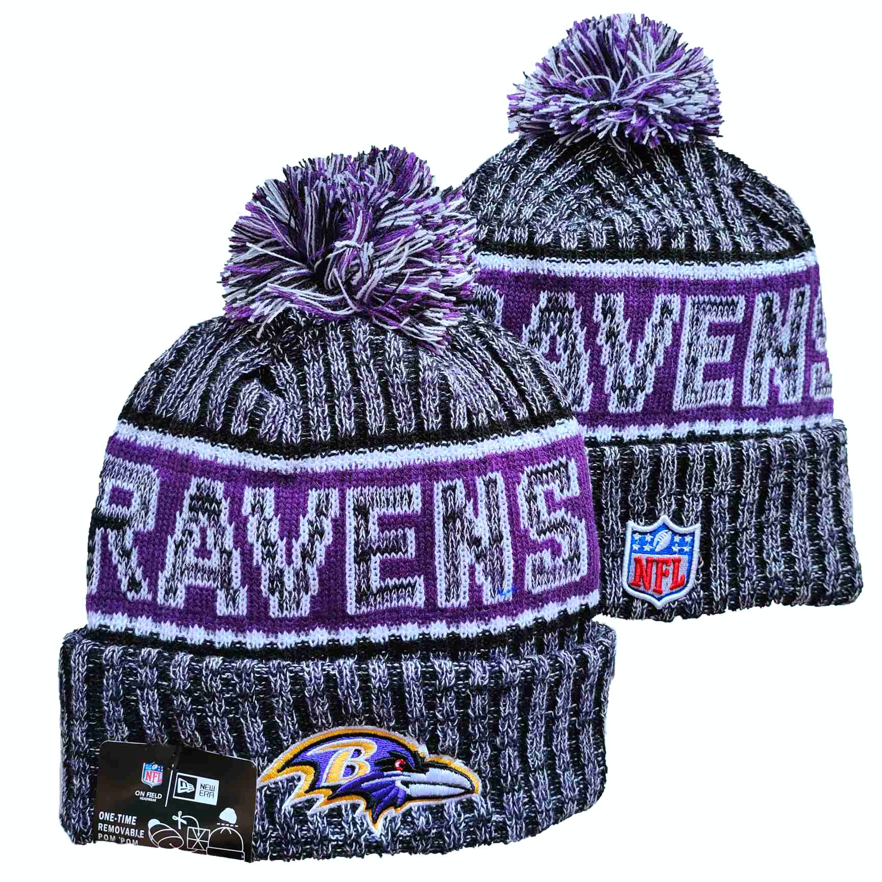 NFL Baltimore Ravens Beanies Knit Hats-YD1200