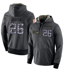 NFL Men's Nike Seattle Seahawks #26 Shaquill Griffin Stitched Black Anthracite Salute to Service Player Performance Hoodie