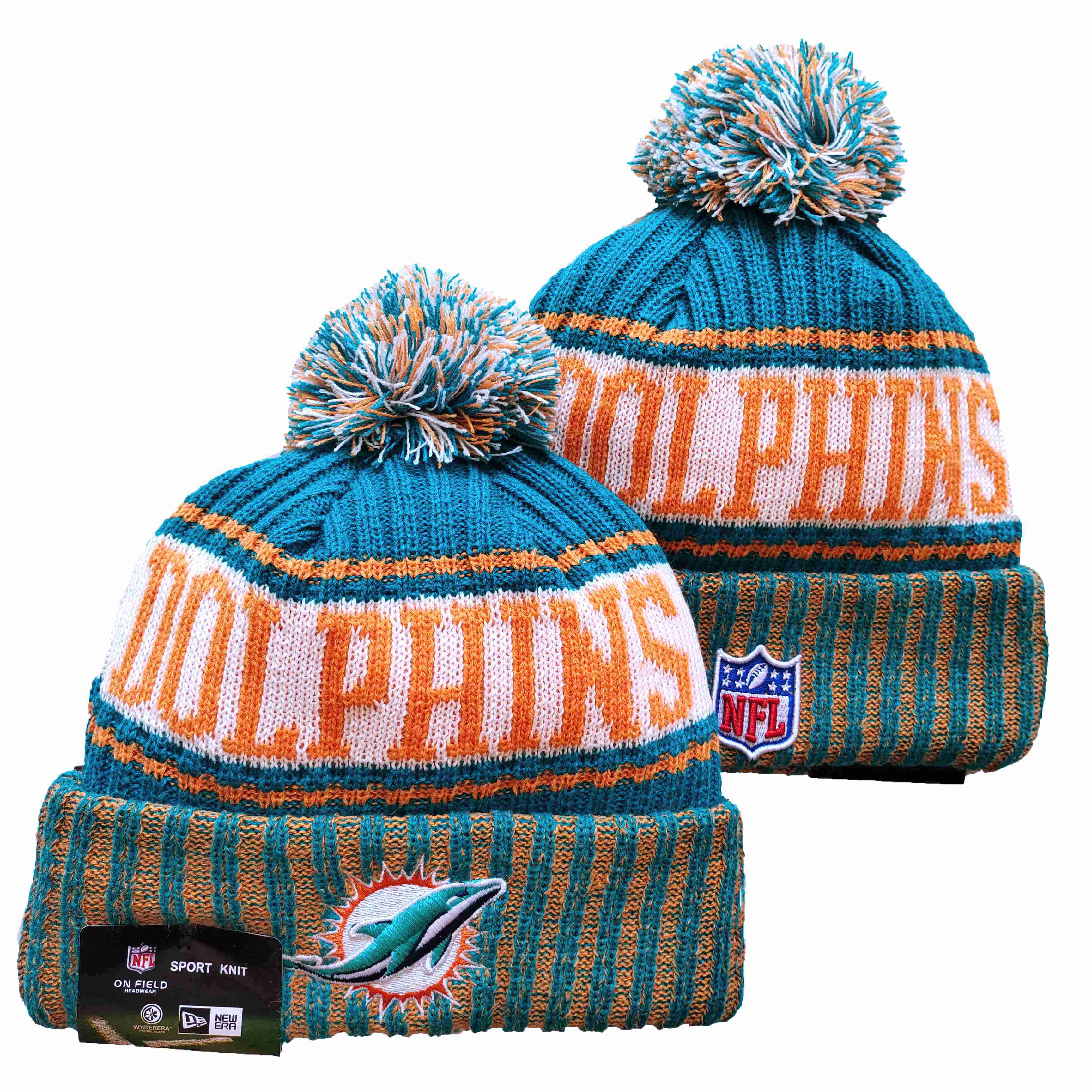 NFL Miami Dolphins Beanies Knit Hats-YD1039