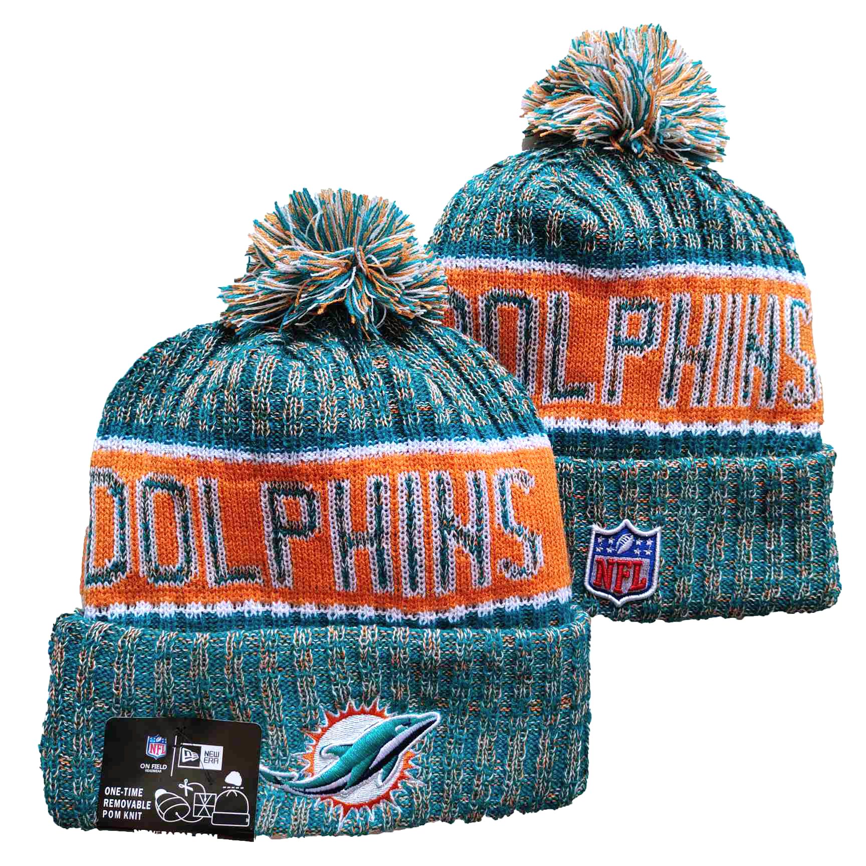 NFL Miami Dolphins Beanies Knit Hats-YD1040