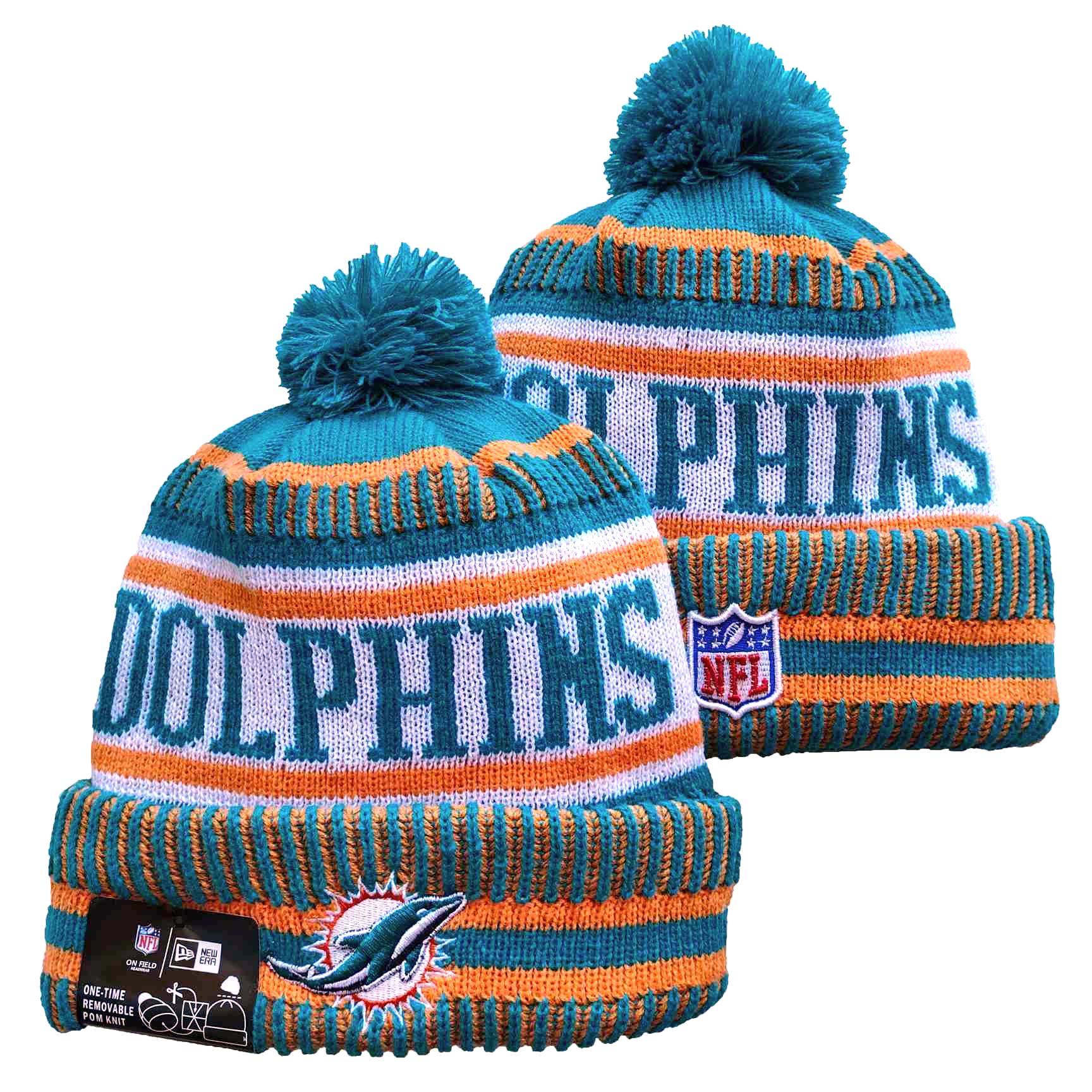 NFL Miami Dolphins Beanies Knit Hats-YD1041