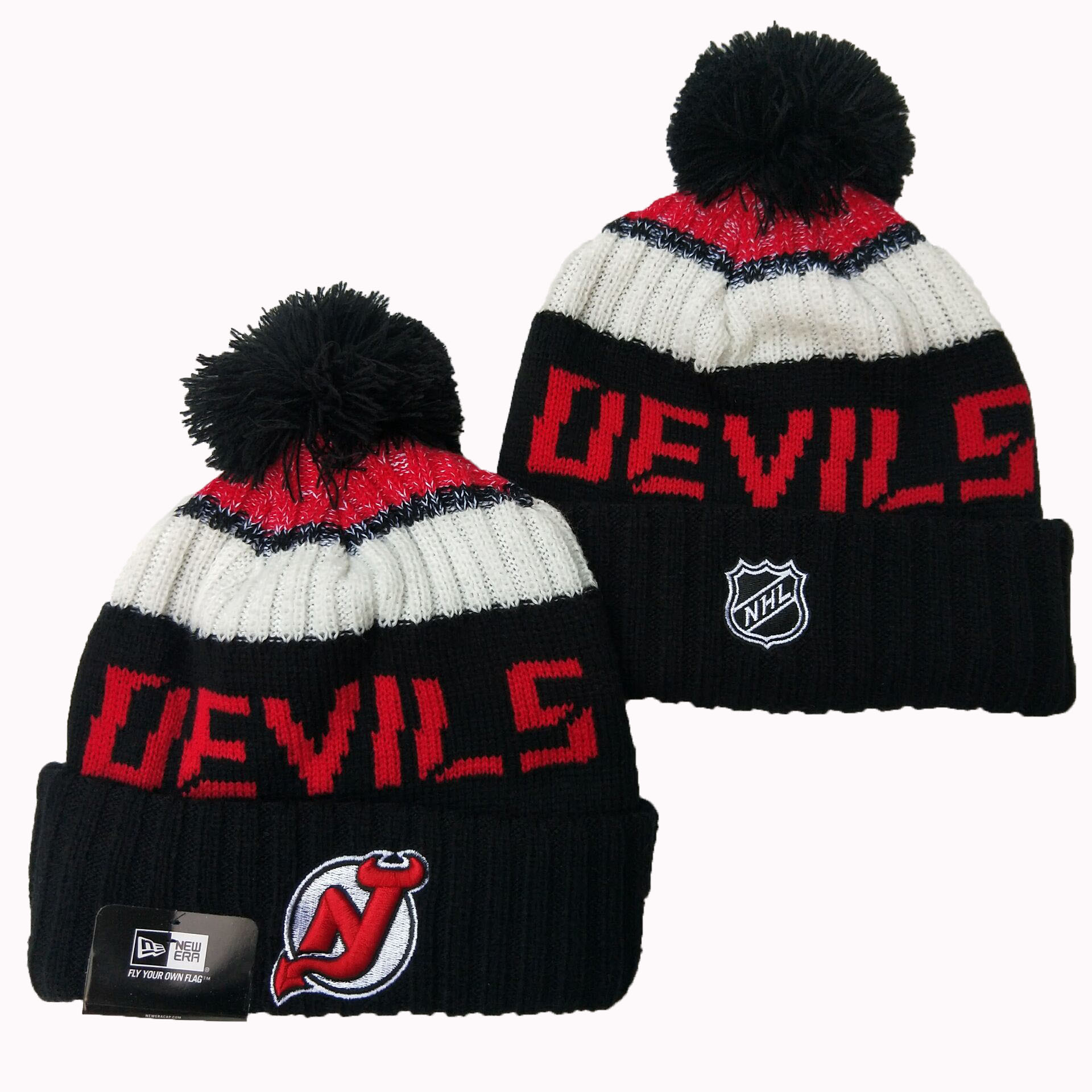 NHL New Jersey Devils Beanies Knit Hats-YD1576