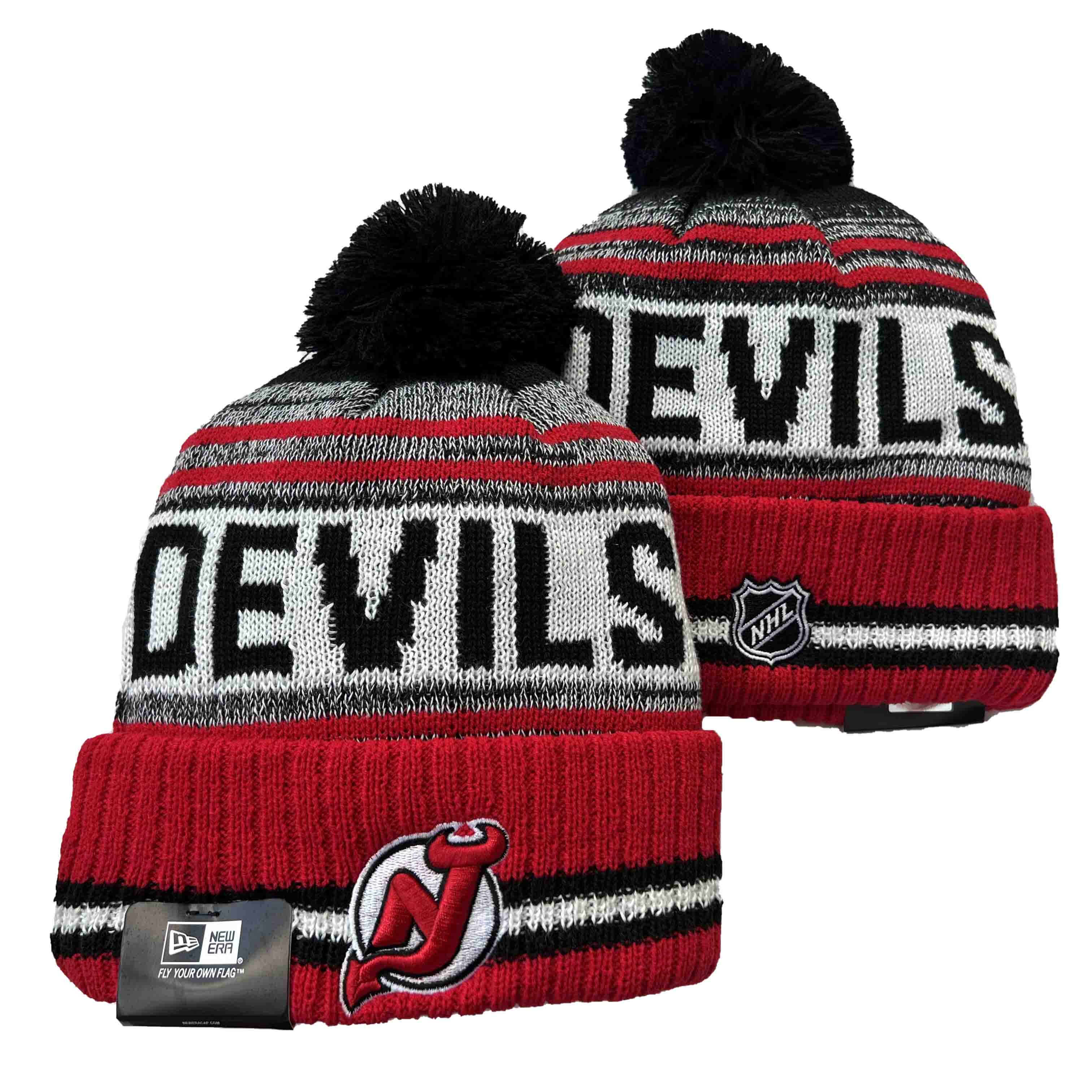 NHL New Jersey Devils Beanies Knit Hats-YD1577