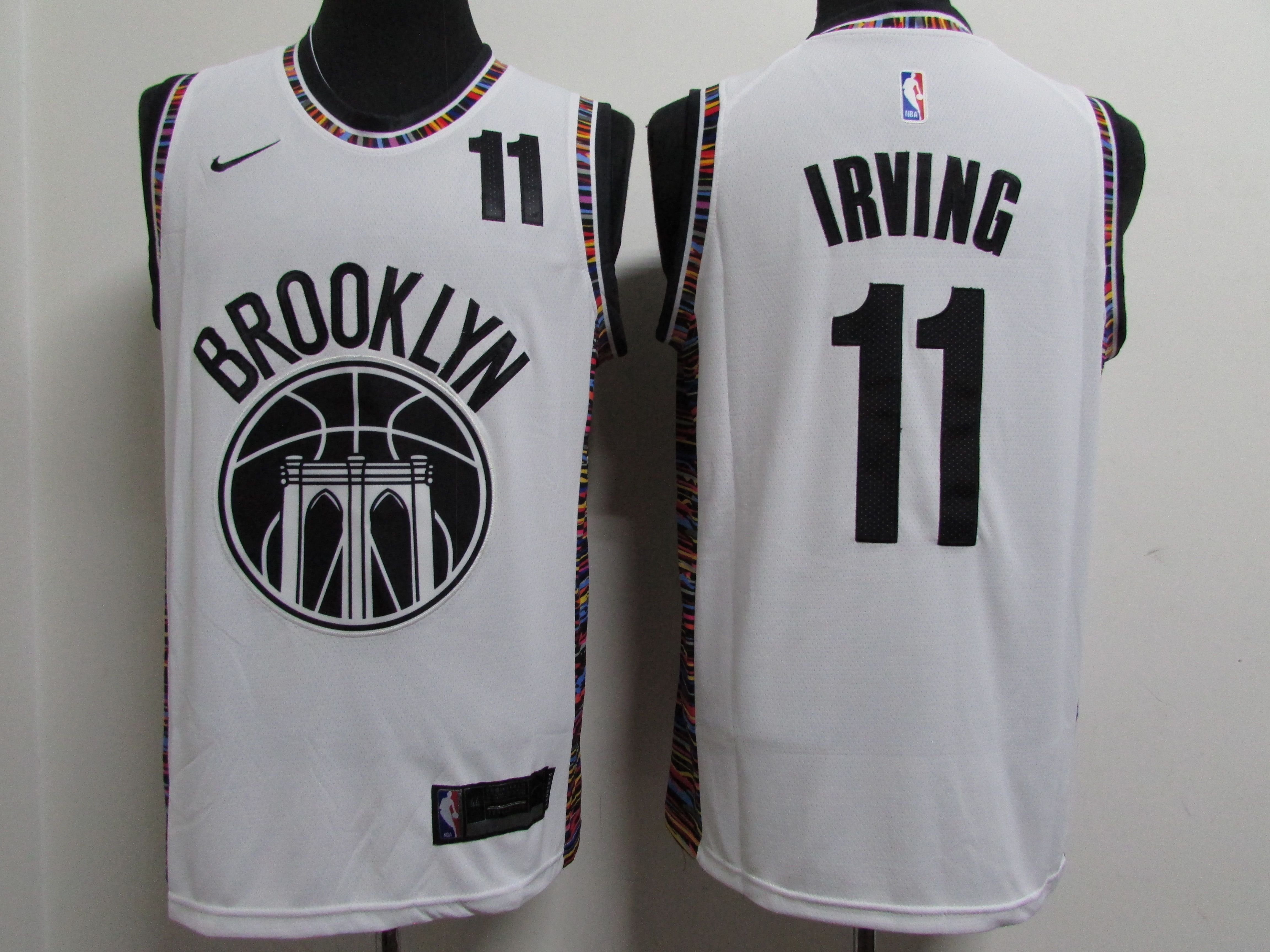 Nets 11 Kyrie Irving White 2020-2021 City Edition Nike Swingman Jersey