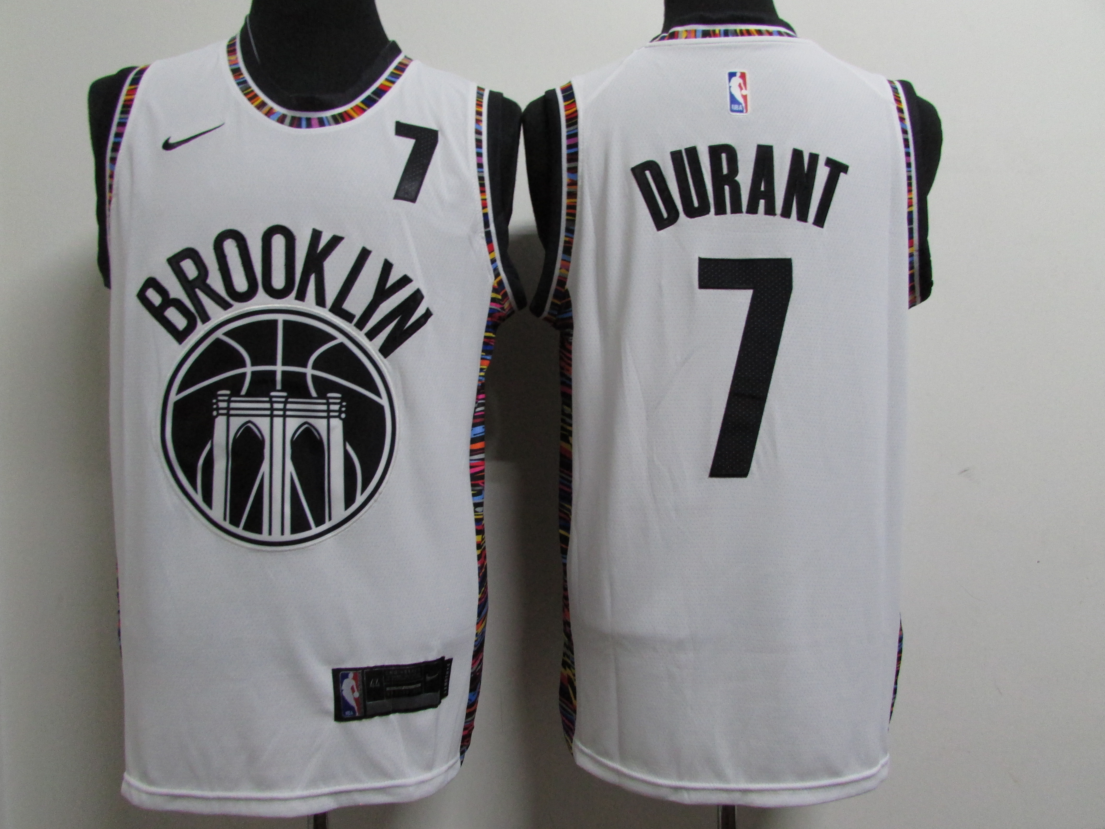 Nets 7 Kevin Durant White 2020-2021 City Edition Nike Swingman Jersey