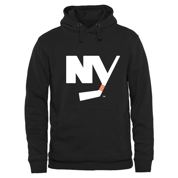 New York Islanders Black Team Logo Men's Pullover Hoodie03