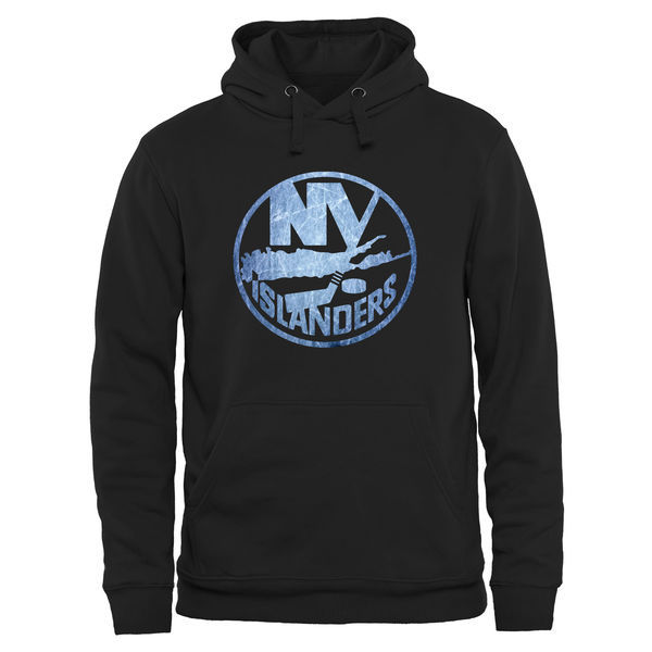 New York Islanders Black Team Logo Men's Pullover Hoodie04