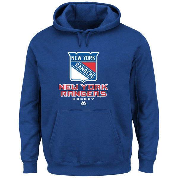 New York Islanders Blue Team Logo Men's Pullover Hoodie03