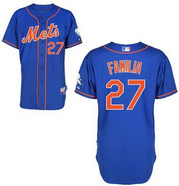 New York Mets #27 Jeurys Familia Blue Jersey