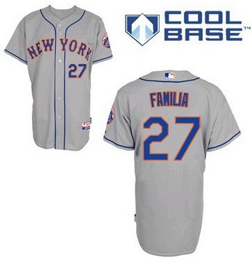 New York Mets #27 Jeurys Familia Gray Jersey