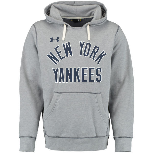New York Yankees Pullover Hoodie Grey