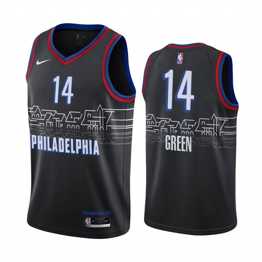 Nike 76ers #14 Danny Green Black NBA Swingman 2020-21 City Edition Jersey
