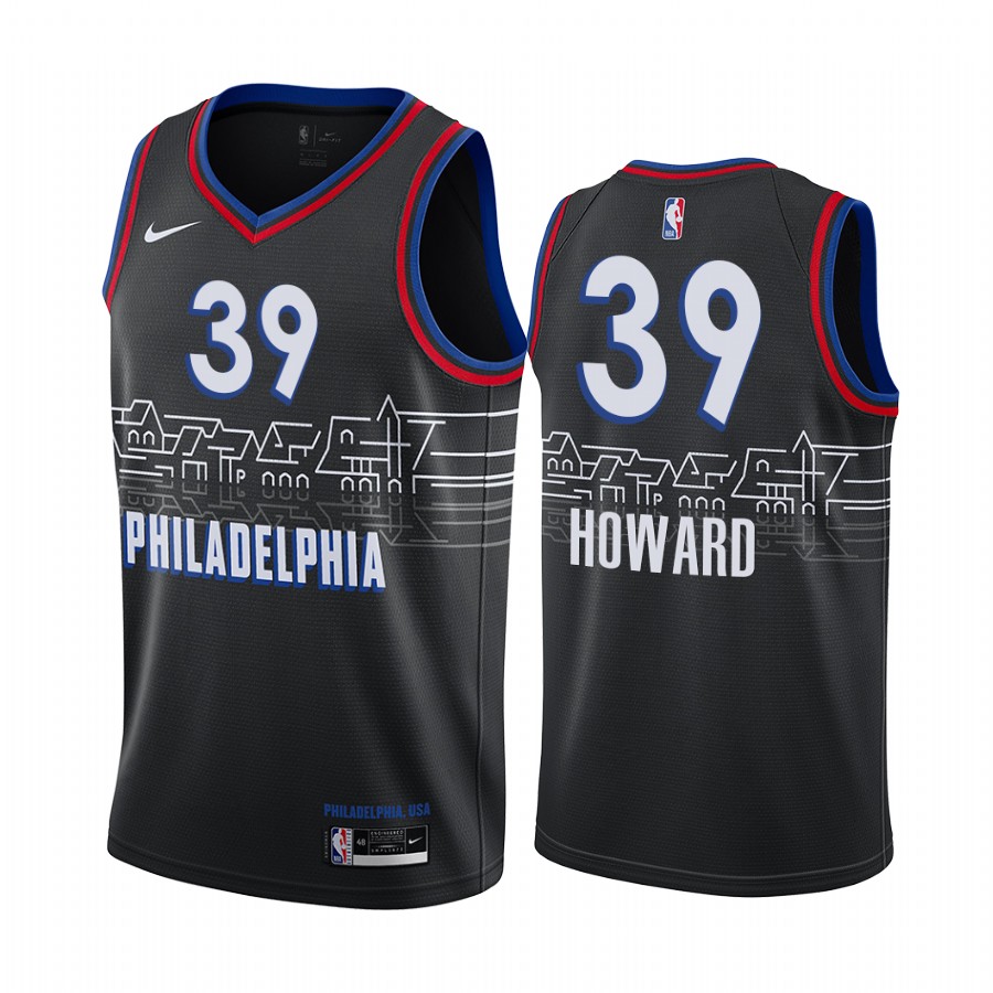 Nike 76ers #39 Dwight Howard Black NBA Swingman 2020-21 City Edition Jersey