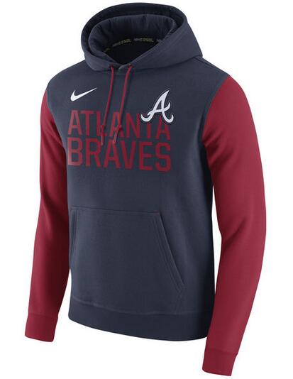 Nike-Atlanta-Braves-Navy-Club-Fleece-Men's-Pullover-Hoodie